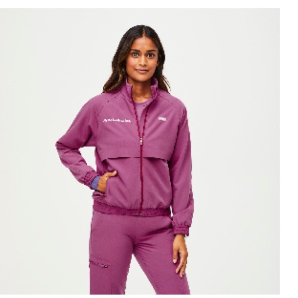 Figs Fuchsia Sydney Scrub Jacket